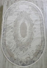 Ковер 36565A, 0,83*1,5, OVAL, L.BEIGE / L.BEIGE